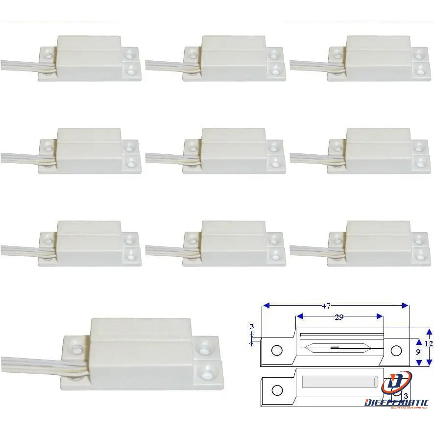 10 Contatti Magnetici Alette Fissaggio Nc + Tamper
