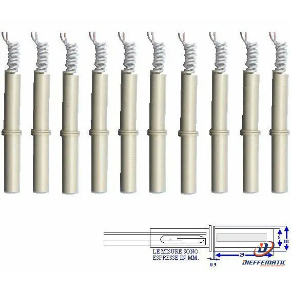 10 Contatti Magnetici Nc A Sigaretta Plastica Securvera