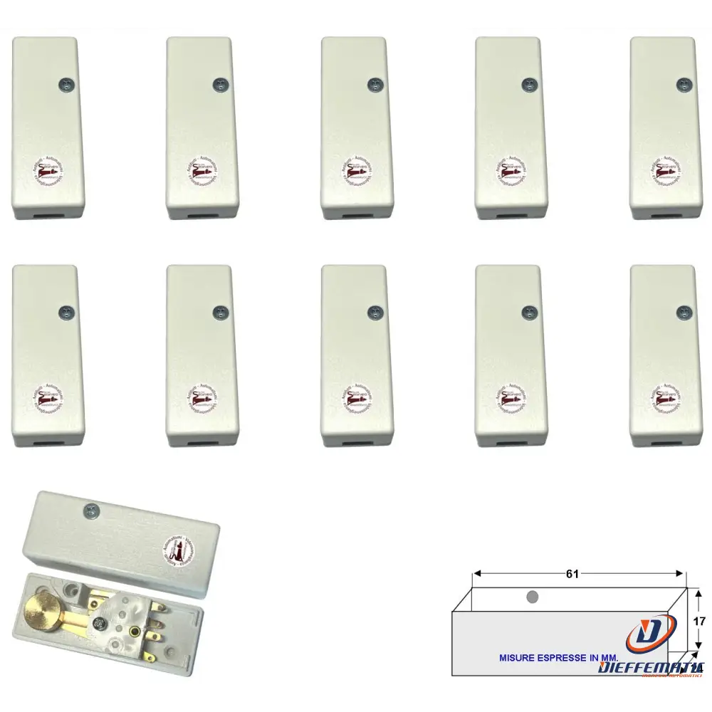10 Sensori Vibrazione E Scasso Adesivo Contatti Dorati