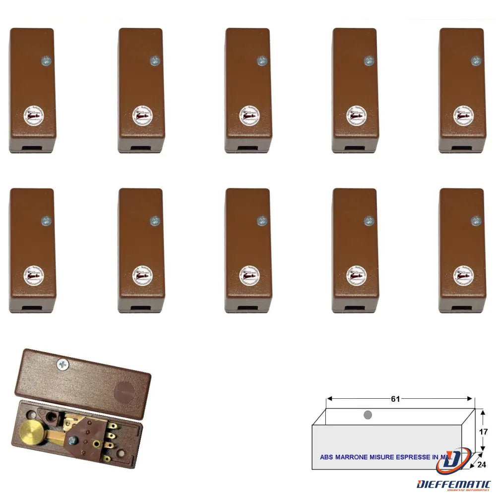 10 Sensori Vibrazione E Scasso Adesivo Contatti Dorati