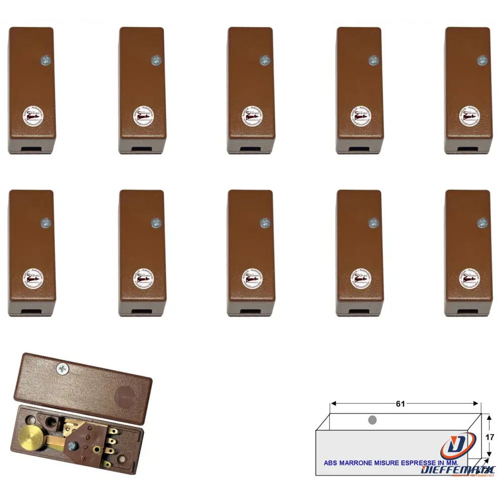 10 Sensori Vibrazione Scasso Contatti Dorati Regolabile