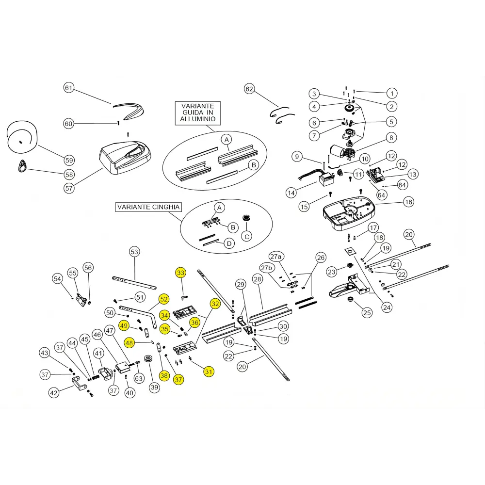 100405 Pattino Completo Con Staffa Curva Utile Uniko