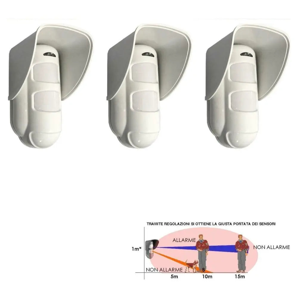 3 Sensori Movimento Tripla Tecnologia Pet Immune Securvera