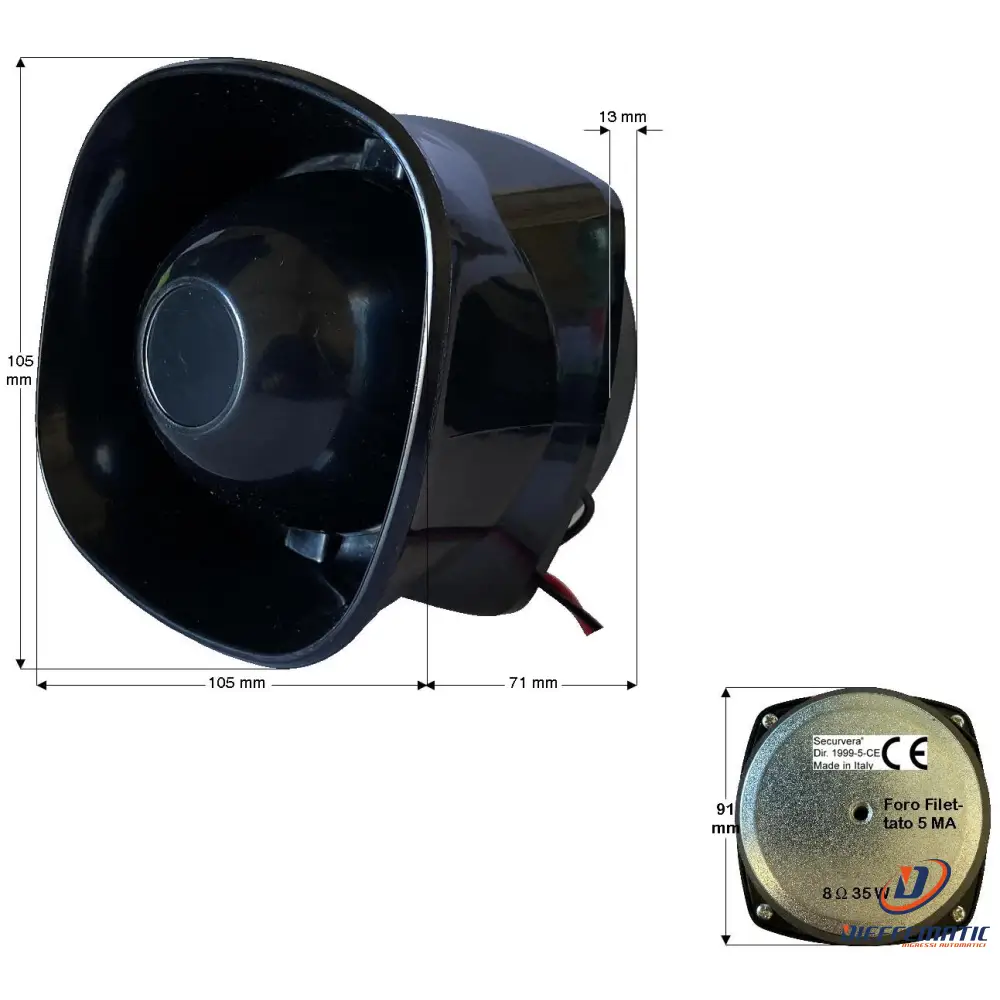 Altoparlante Tromba Ricambio Per Sirena Elettronica