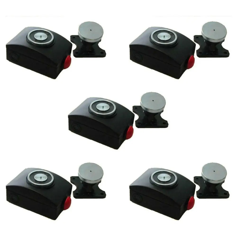 Bloccaporta Magnetetico Nero 5 Pezzi Porte Tagliafuoco