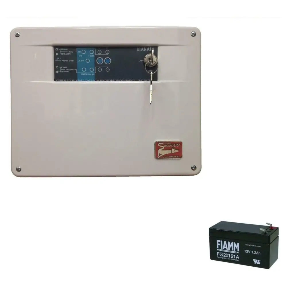 Centrale Allarme Diana 2 Zone Chiave Meccanica Batteria