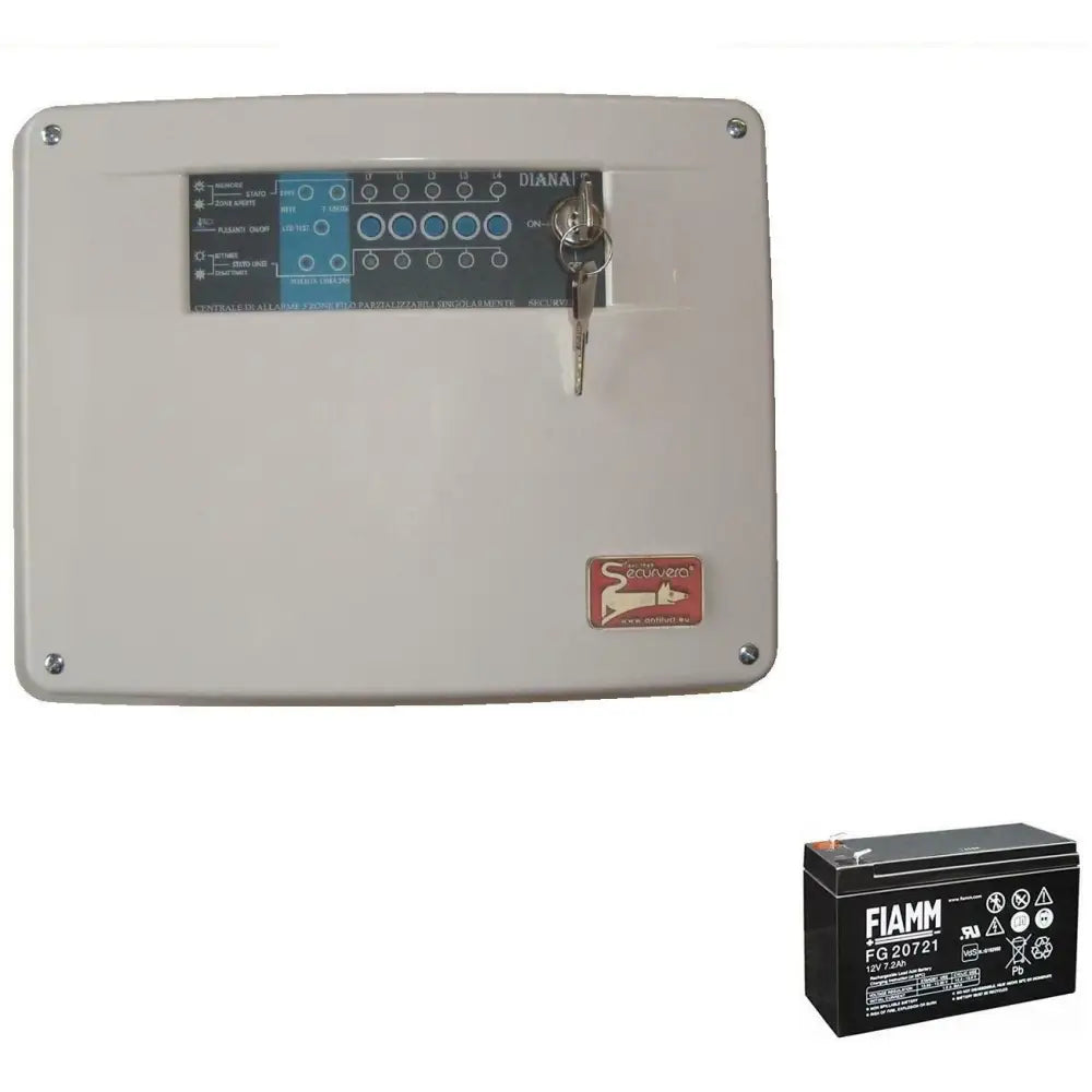 Centrale Diana Antifurto 5 Zone Batteria 12 V 7,2 Ah
