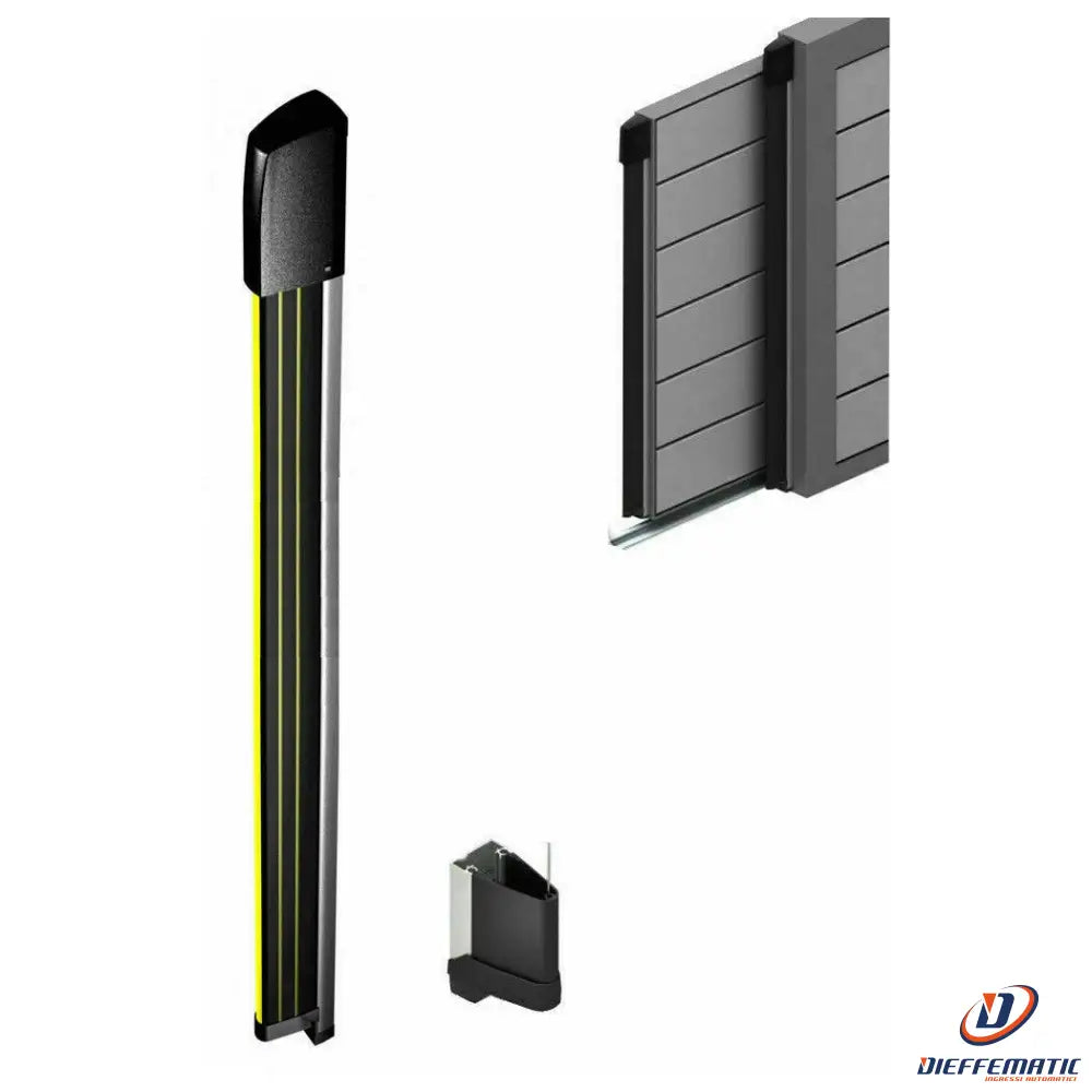Costa Gomma Nero Giallo Di Sicurezza A Filo 200 Cm