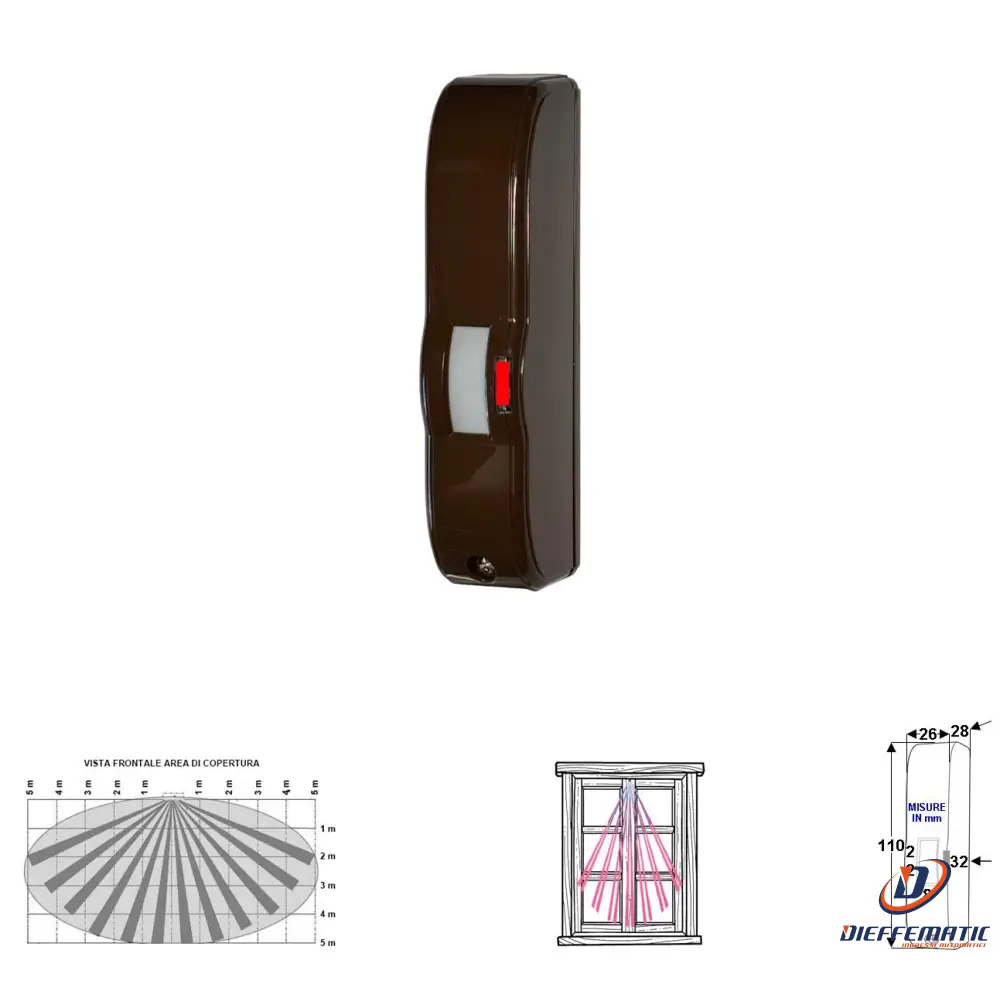 Doppia Tecnologia Tenda 5 Mt Rileva Movimento Intrusi