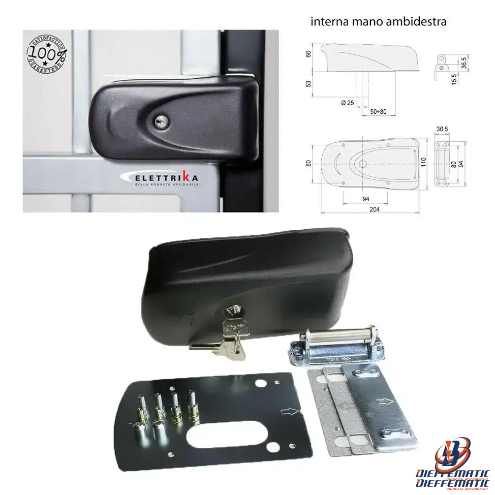 Electric lock cisa elettrika lock 1a721 iron doors without button
