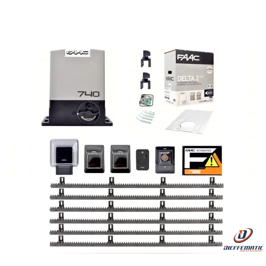 Faac Kit Delta 2 740 6 MT Cremagliera Nylon Automazione