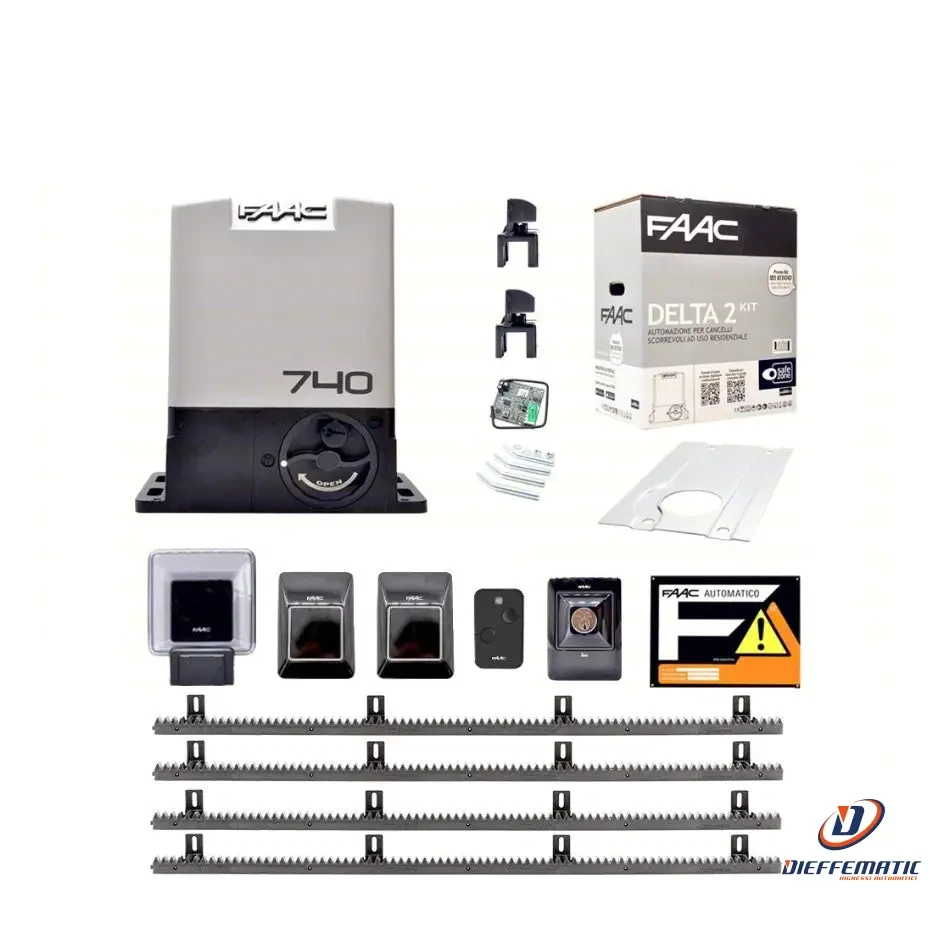 Faac Kit Delta 2 Automazione Cancello Scorrevole 740 500 Kg