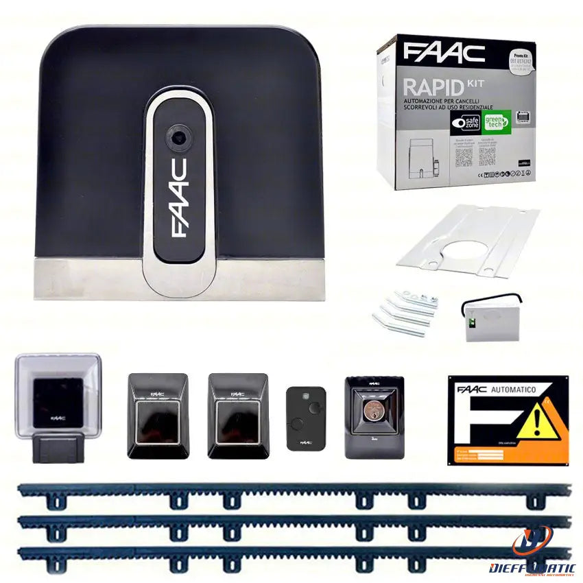 Faac Rapid C720 Kit 3 Mt Di Cremagliera In Nylon