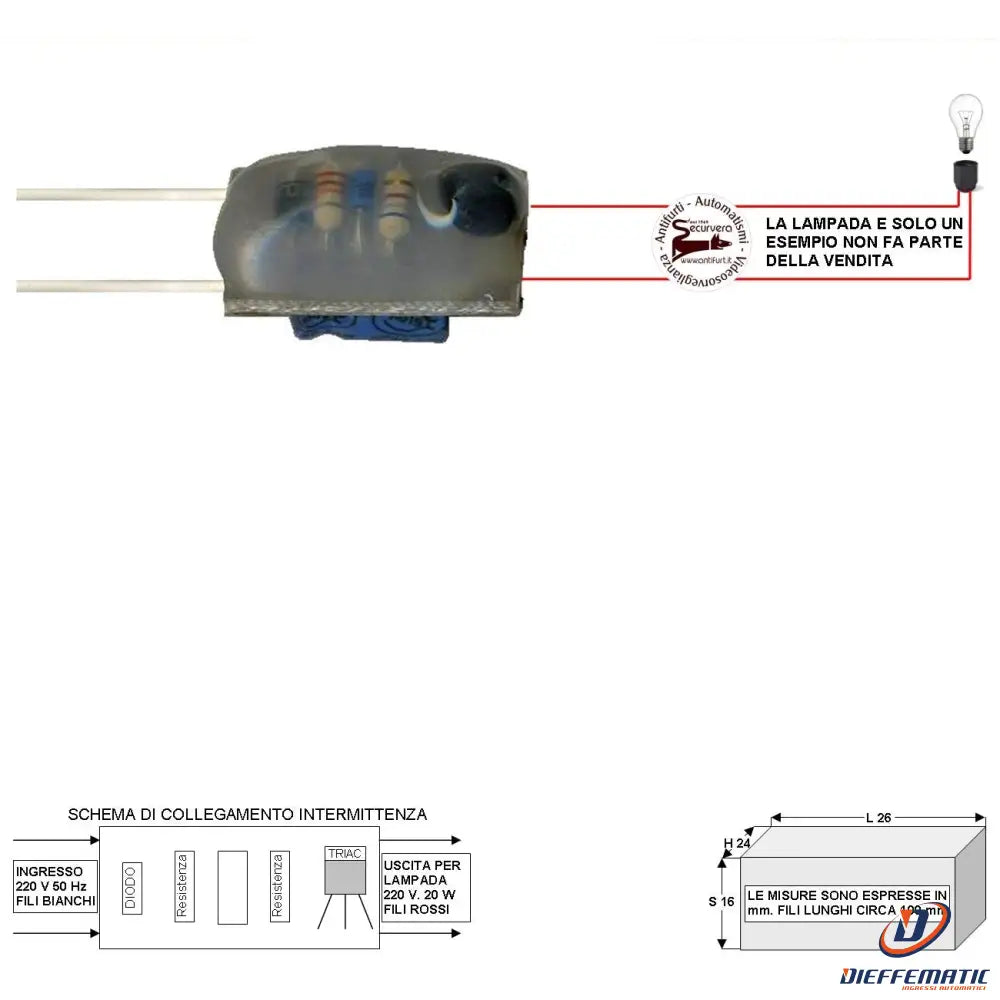 Intermittenza Per Lampeggiante Ad Incandescenza Securvera