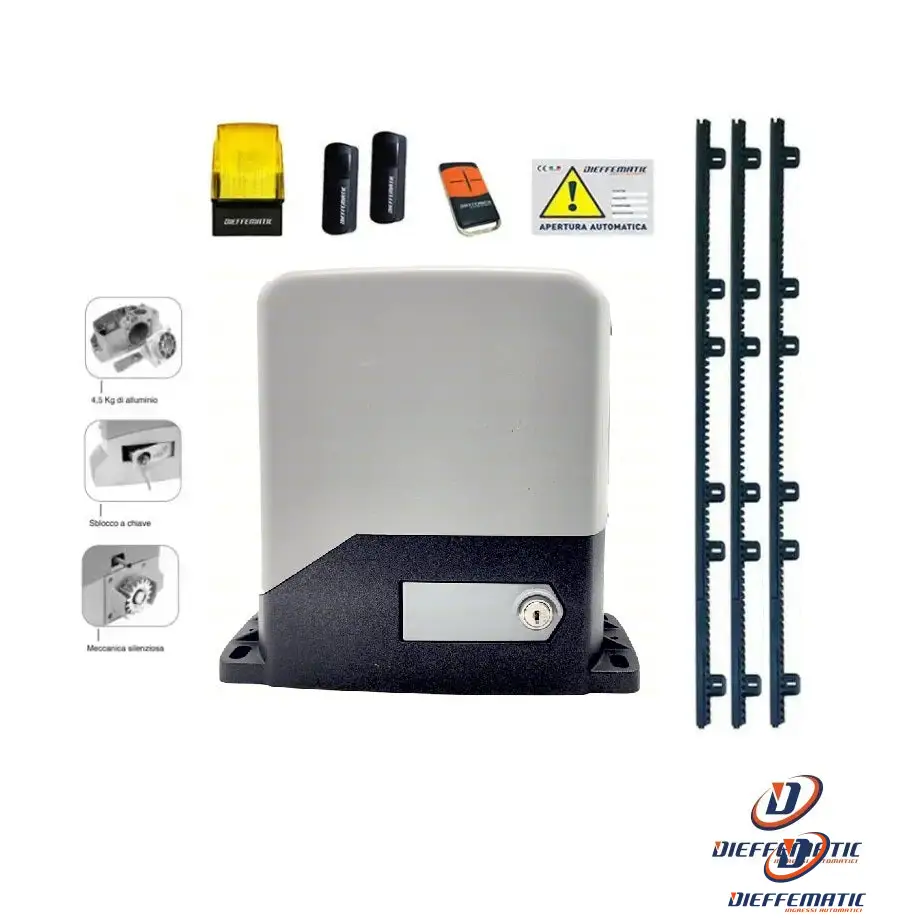 Kit Automazione Cancello Scorrevole 600Kg 230V 3 Mt