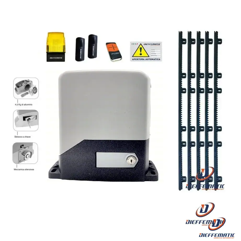 Kit Automazione Cancello Scorrevole 600Kg 230V 5 Mt