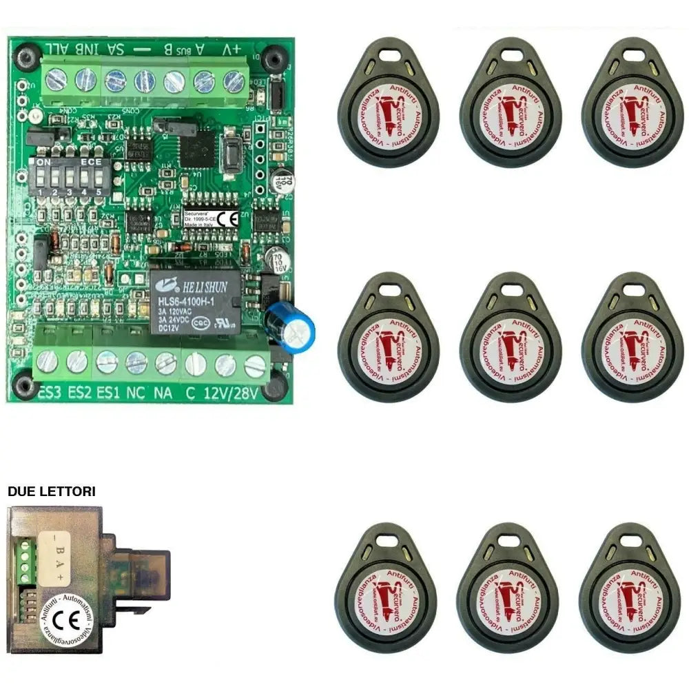 Kit Chiave Di Prossimità Trasponder 9 Chiavi Tag Securvera