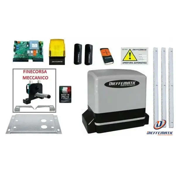 Kit Motore Automazione Cancello Scorrevole Automatico 3 Mt