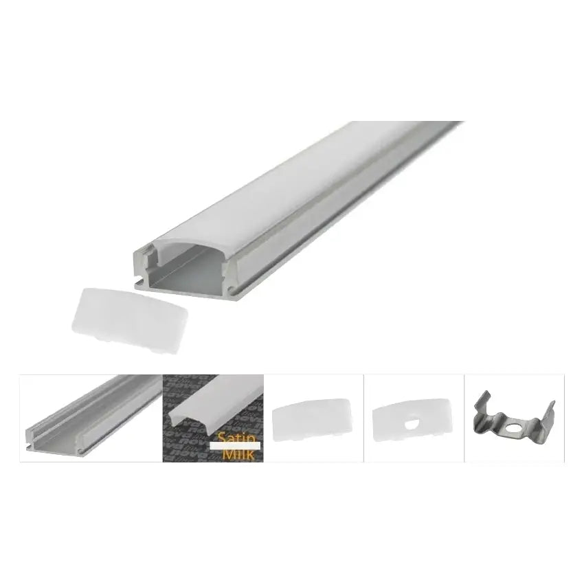 Kit Profilo In Alluminio Per Nastri Led Nova Line Klp1807a