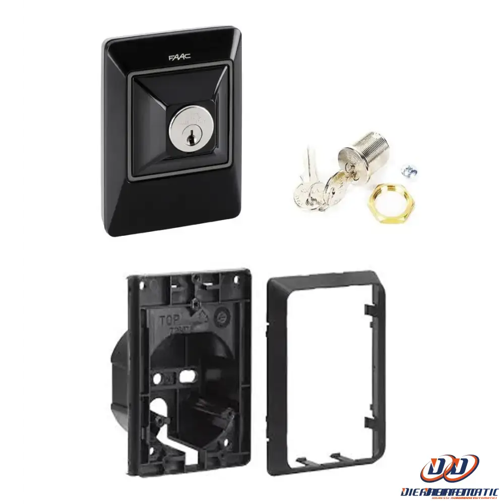 ROGER R85/60EAE SELETTORE A CHIAVE DA ESTERNO IN ALLUMINIO CON CILINDRO Europeo Din