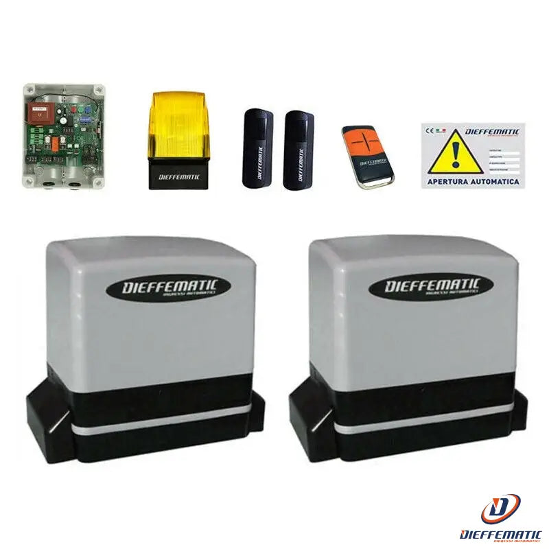 Kit Set Cancello 2 Due Motori Doppia Anta Scorrevole 900Kg
