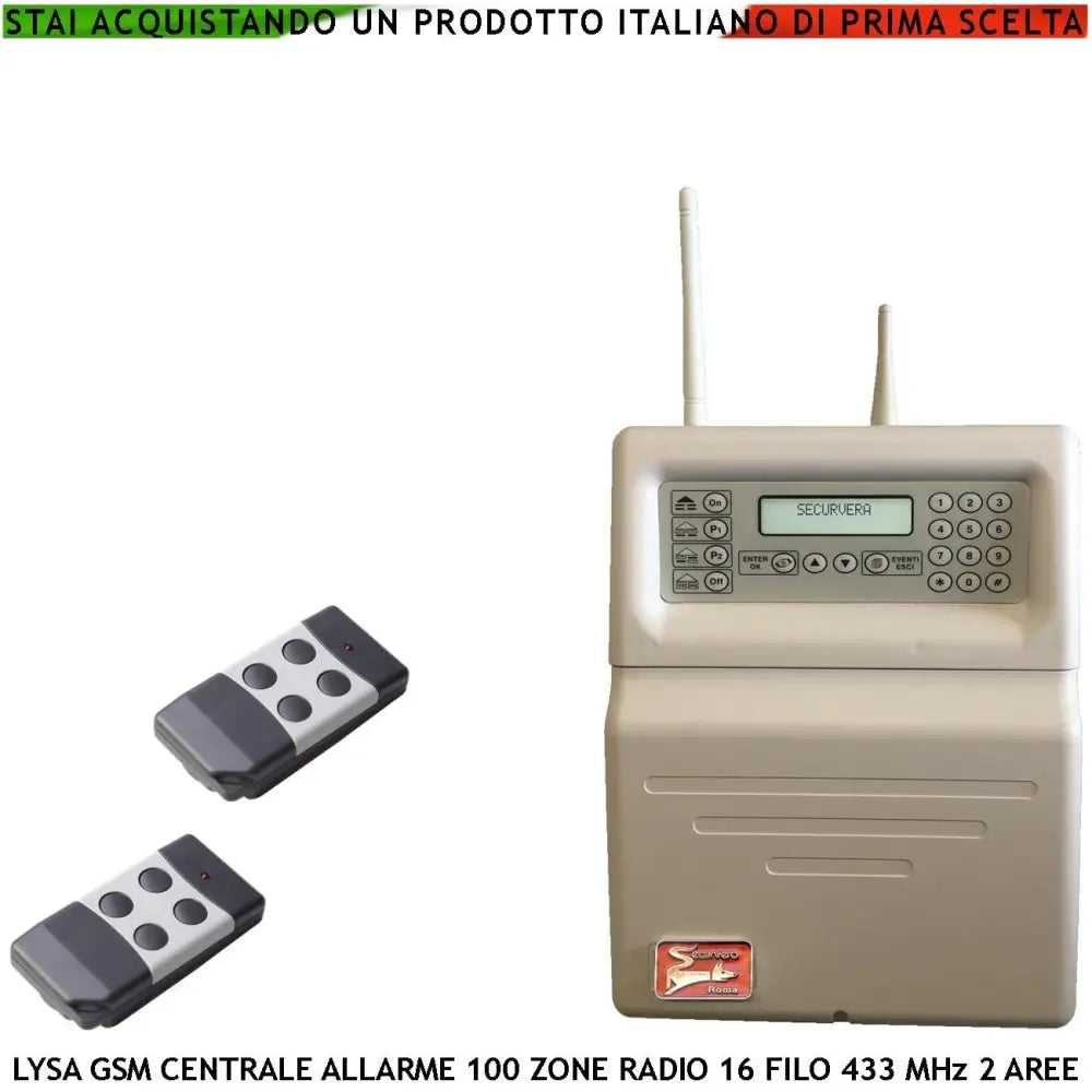 Lysa Gsm Centrale Allarme 100 Zone Radio 16 Filo 433 Mhz