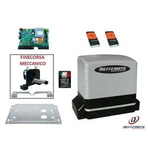 Mot Cancello Scorrevole 230V 600Kg + 2 Telecomandi