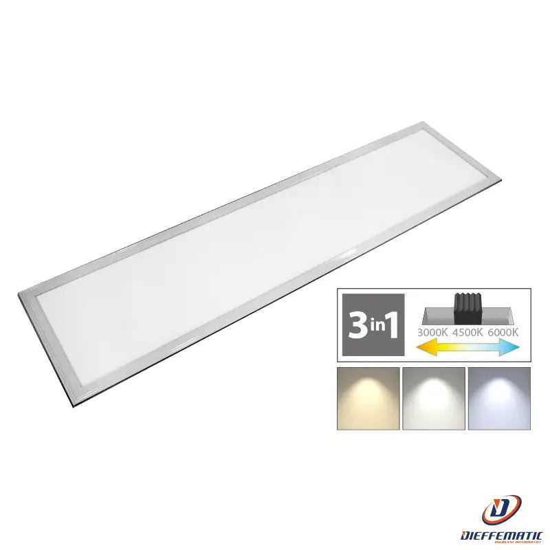 Pannello led 30x120cm 40w 3cct 3600 lm - box pl40312x - dieffematic