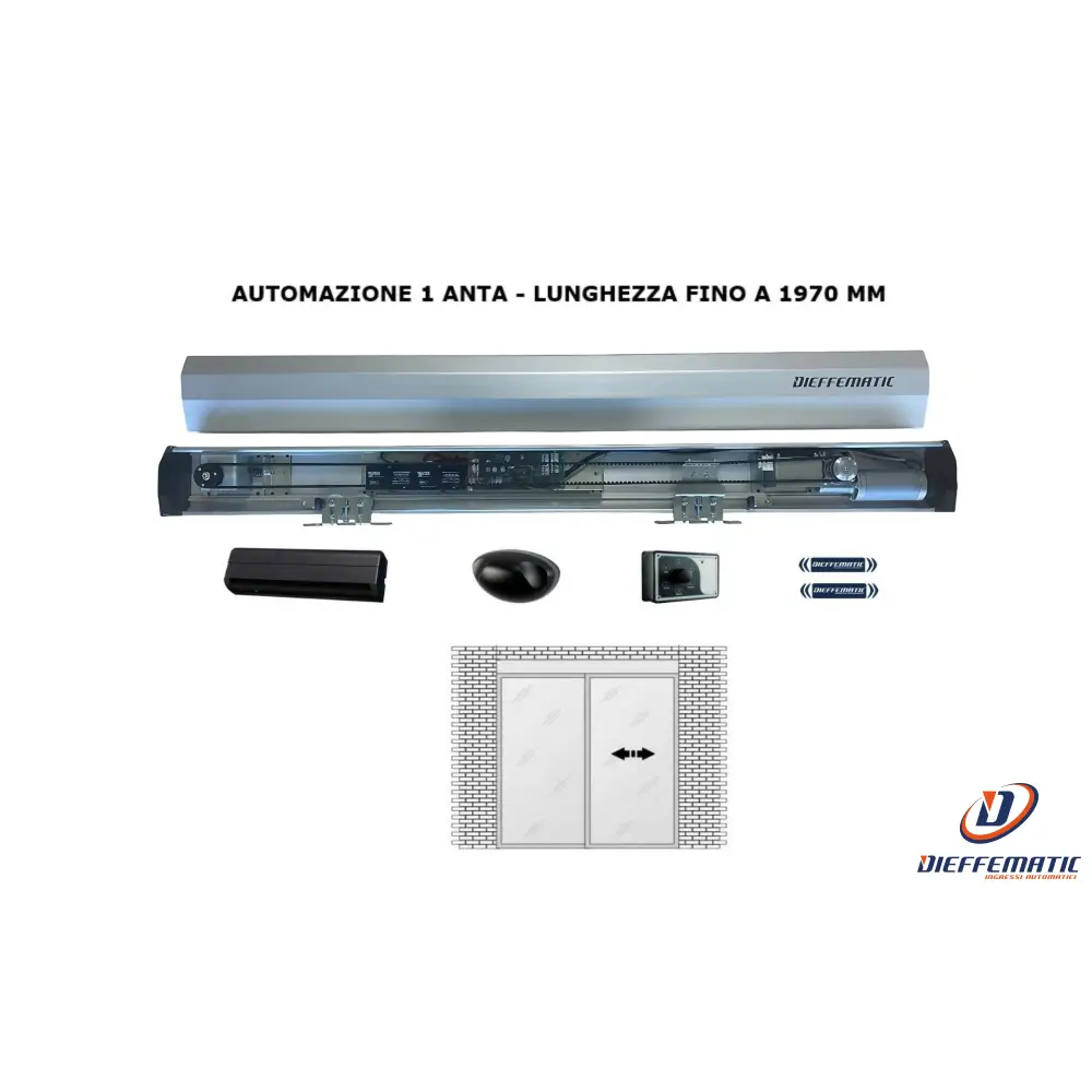 Porta Scorrevole Automatica 1 Anta Fino A 197 Cm 24V