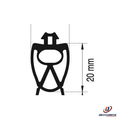 Perfil De Sellado SMI DF8 Para Proteger Bordes - Goma Tipo Musgo Junta Z, Ideal Para Puertas, Ventanas Y Maletero