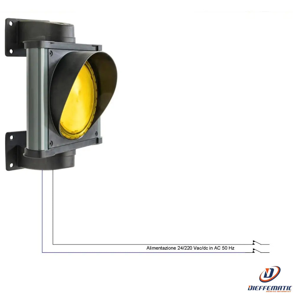 Semaforo Luce Gialla 24 Led Ø Vetro 141 Mm 24/220V Ip66