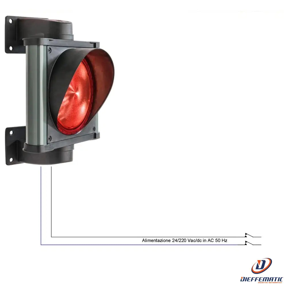 Semaforo Luce Rossa 24 Led Ø Vetro 141 Mm 24/220V Ip66