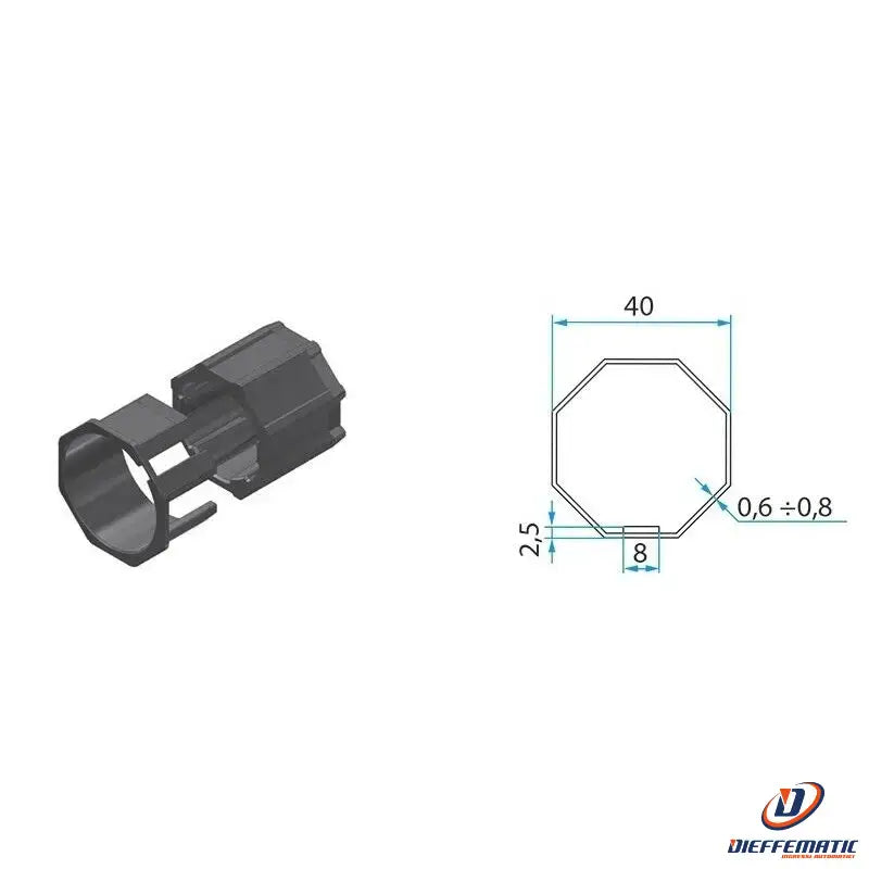 Calotta Regolabile Ottagonale 60 Mm Per Rullo Per Avvolgibile Motore Tapparella 19989644 - Foto 8