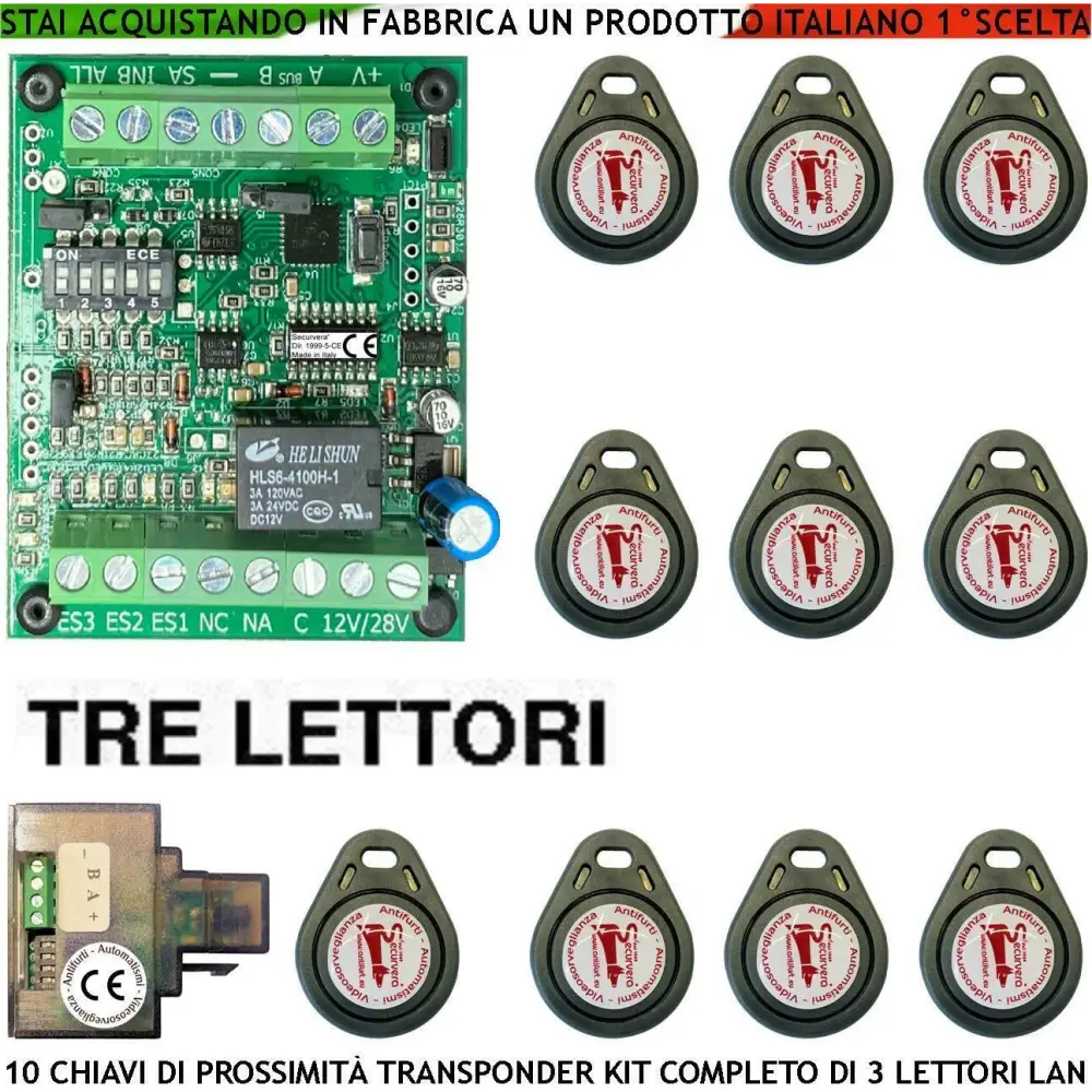Trasponder Chiave Di Prossimità 3 Lettori Universali