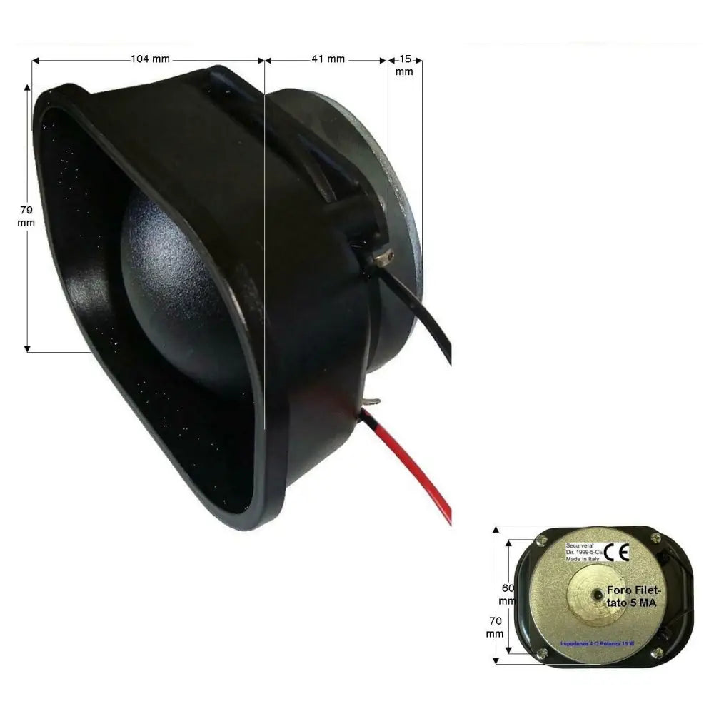 Tromba Magnetodinamica Esponenziale Impedenza 4 Ohm