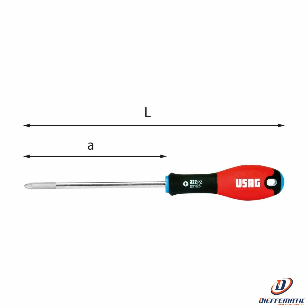 Cacciavite USAG A Pozidriv - Misura PZ1 X 75 Mm - Impugnatura Ergonomica - Nero - Foto 13