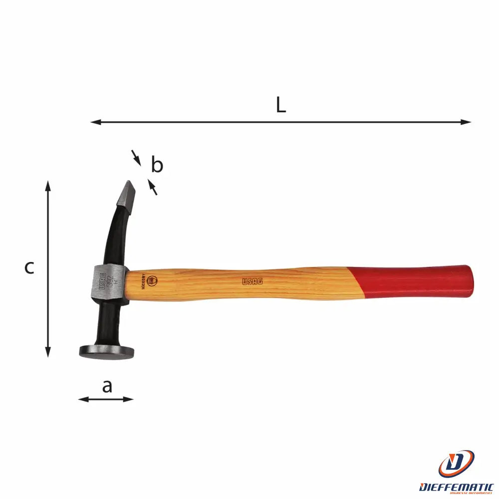 Martello Da Carrozziere 300gr - Testa Tonda E Cilindrica In Acciaio, Manico In Fibra, 325 Mm - Foto 9