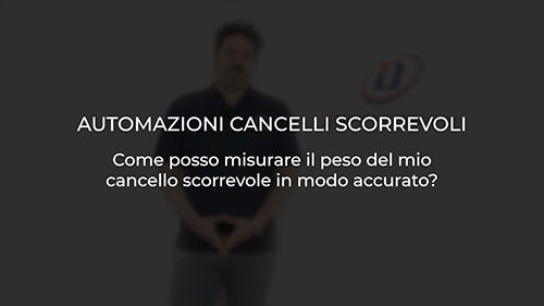 Come posso misurare il peso del mio cancello scorrevole