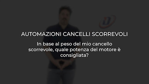 In base al peso del mio cancello scorrevole quale potenza