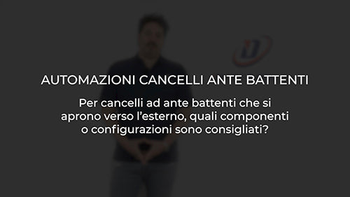Per cancelli ad ante battenti che si aprono verso l’esterno