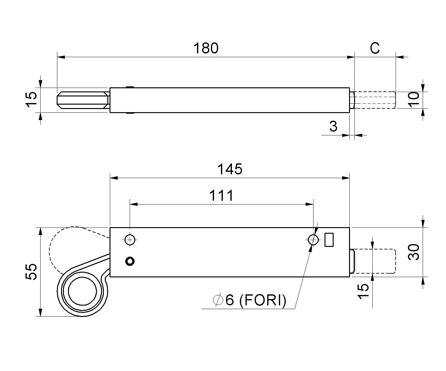 Paletto A Molla Scatola Inox Leva Ottone 301ix