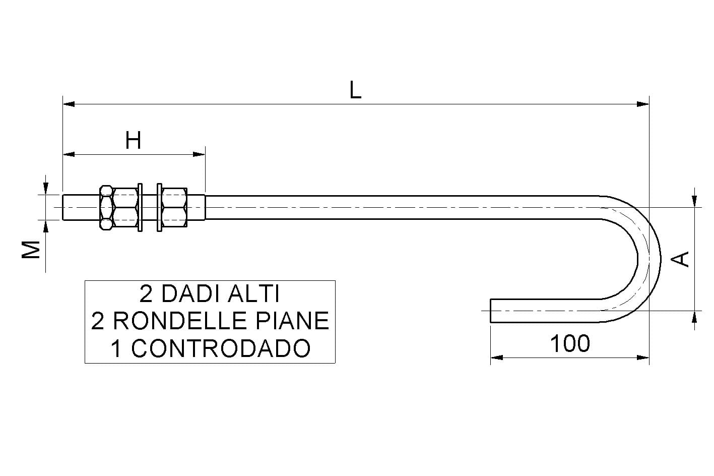 Tirante Di Ancoraggio Zincato Per Art. 395g 398.20