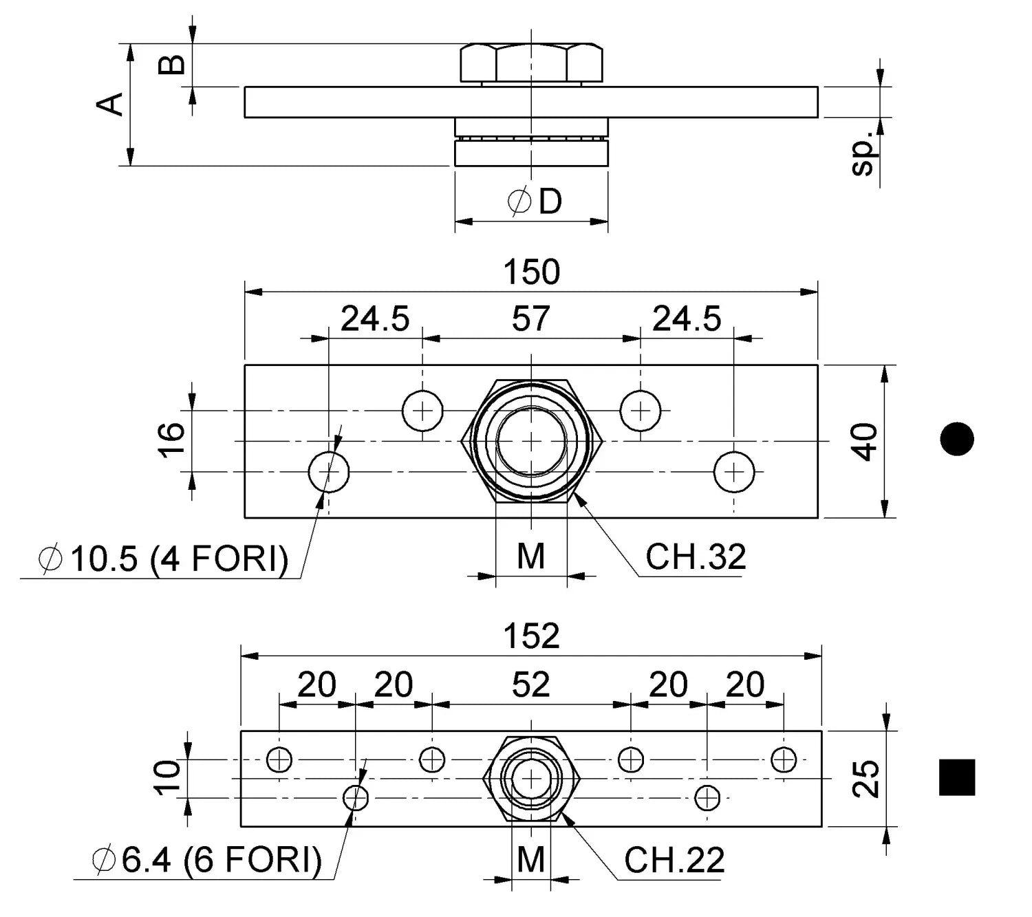 Staffa Girevole Su Sfere 783.20