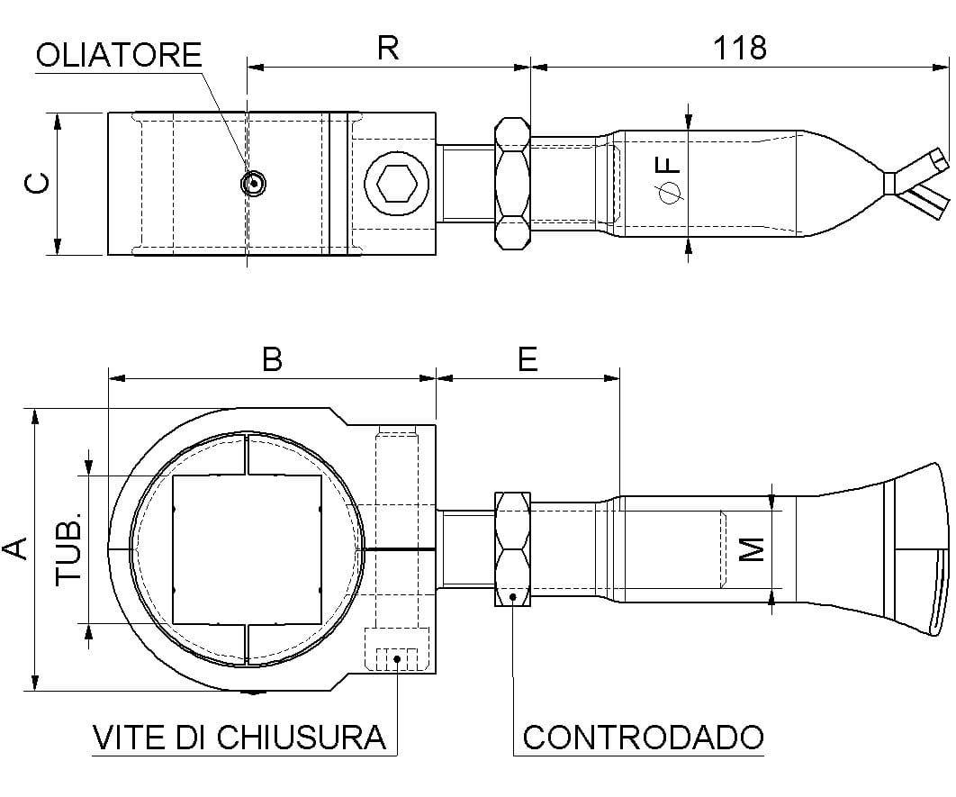 Cardine Matrix Con Tubolare A Murare M22 Zincato 847.30