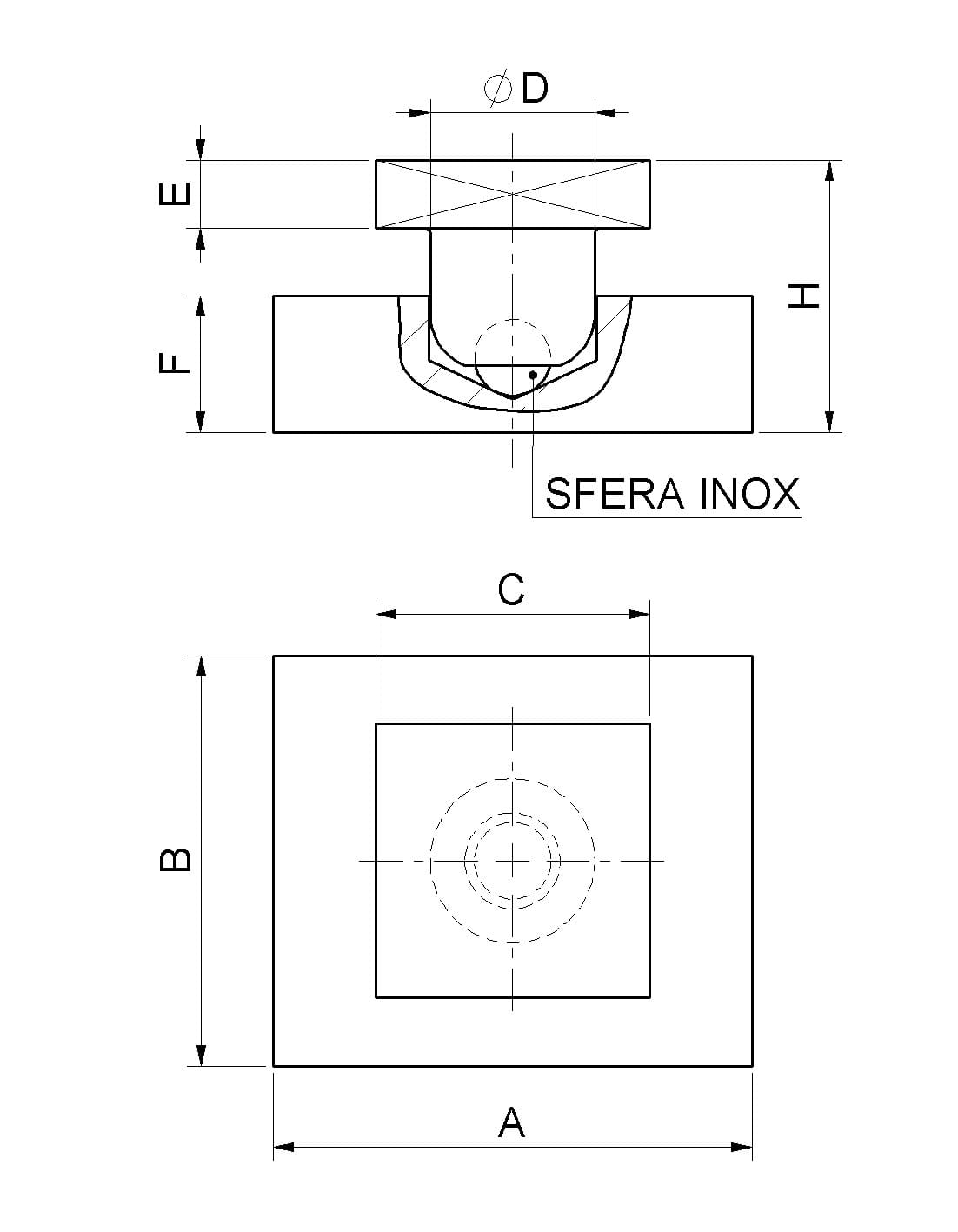 Perno Inferiore Con Piastra Zincata 862.30