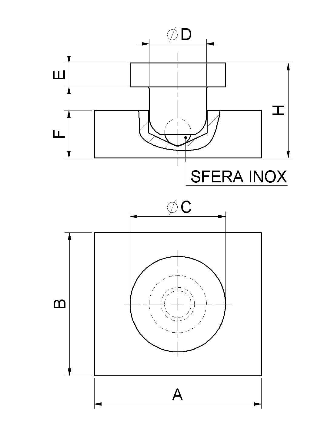 Perno Inferiore Con Piastra Zincata 862t.30