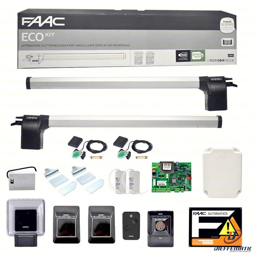 105632445 Faac Eco Kit 230V Green Cancello Battente + 2