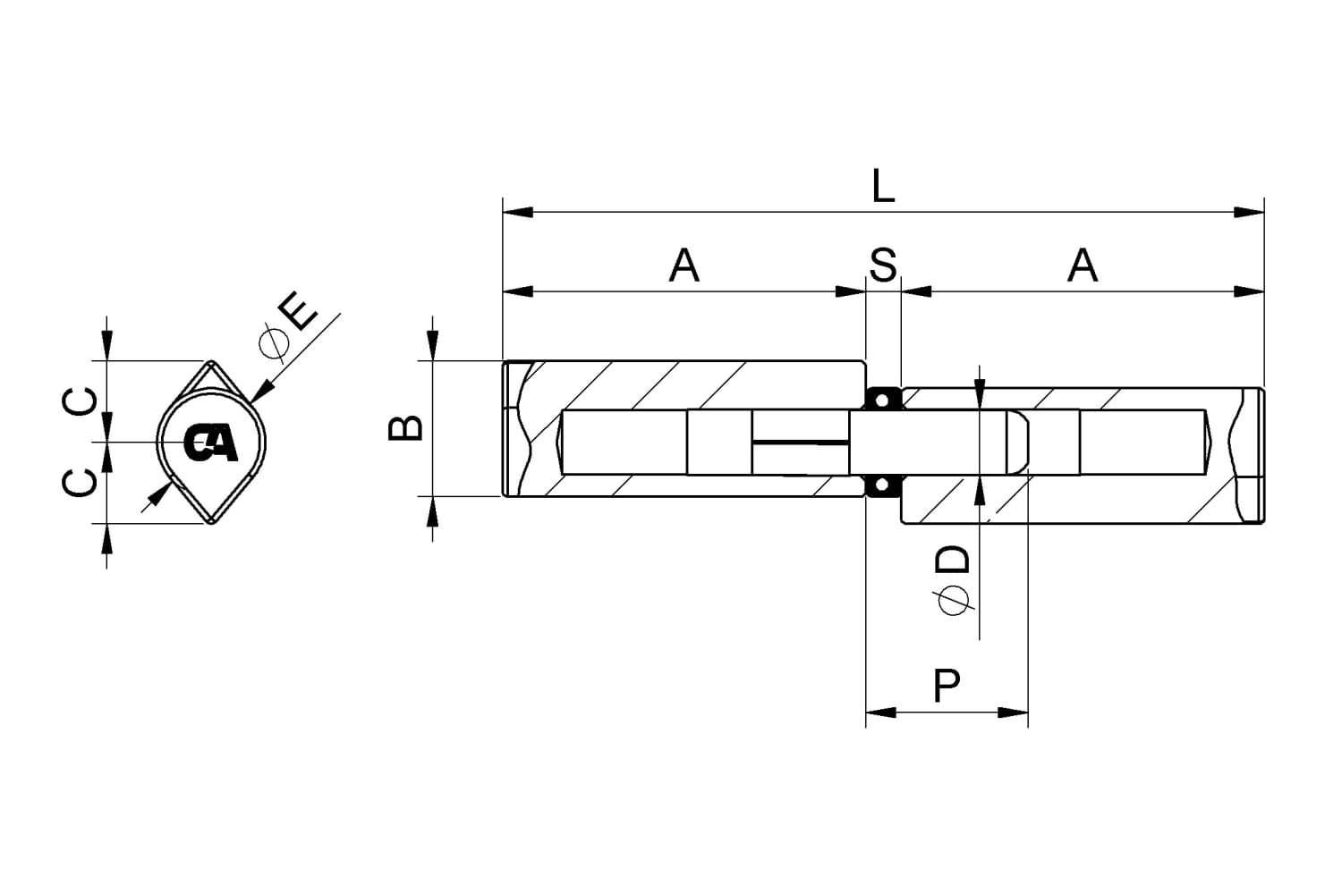 12 Pz Cerniera Goccia Stampata Perno Ottone Cuscinetto