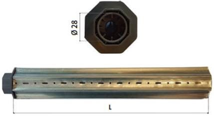 Prolunga Lunghezza 50 Cm Per Rullo Ottagonale 60mm