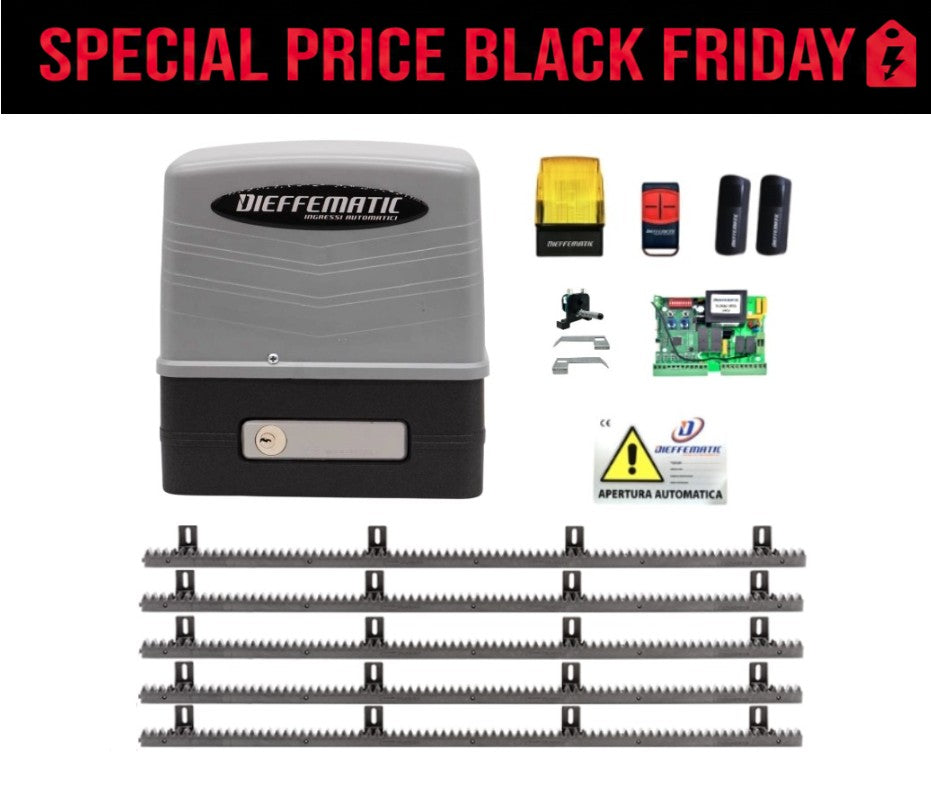 Kit Automazione Cancello Scorrevole Kv6 600Kg 230V 5Mt Cremagliera Special